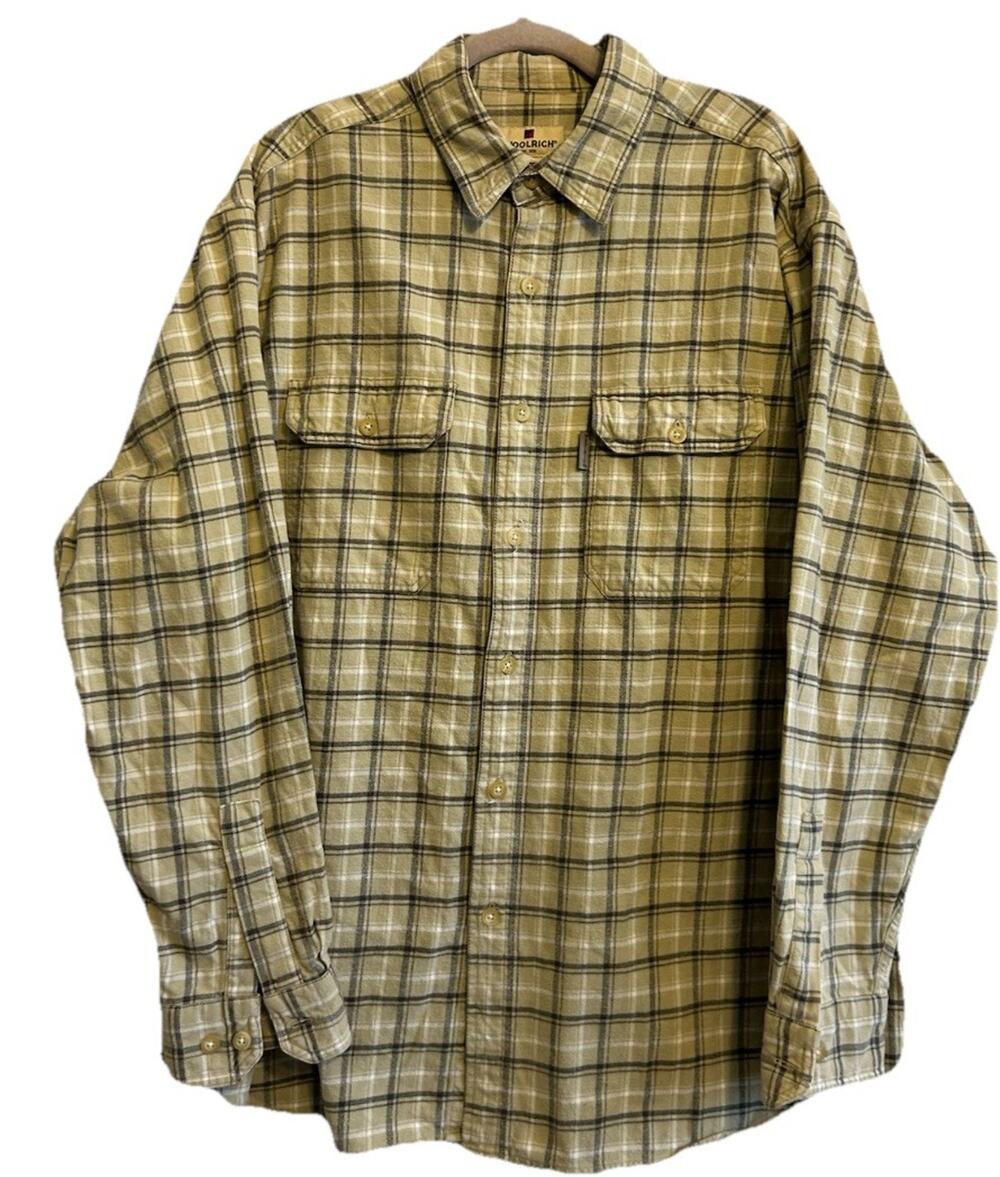 VTG Woolrich Flannel Shirt Mens XL Plaid Outdoor Utility Cabin Camp Gorp Core